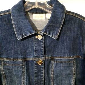 🚜🎷CHICO'S LADIES JEAN JACKET🎻🎉